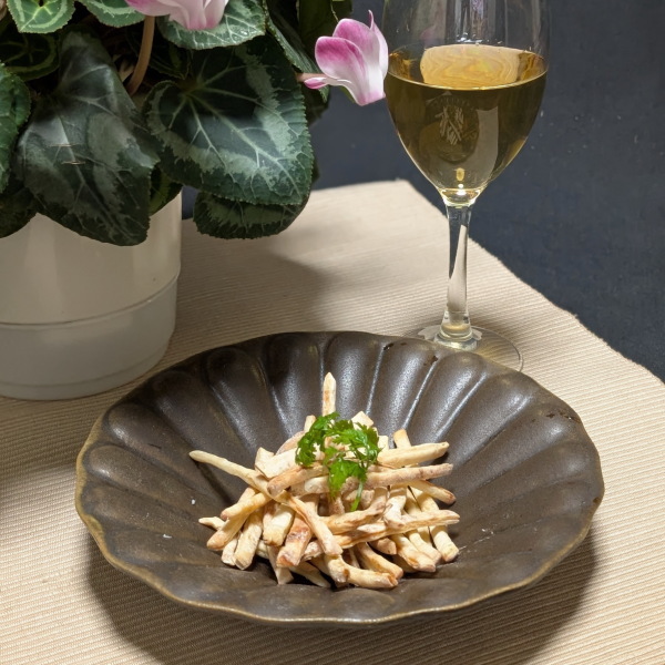 サビ釉輪花深皿　大